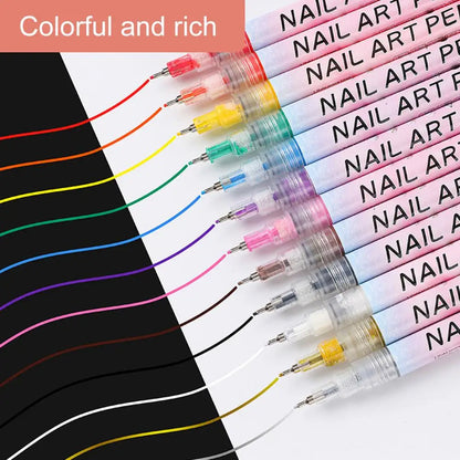 Websyde's 12 Colors Nail Polish Pen